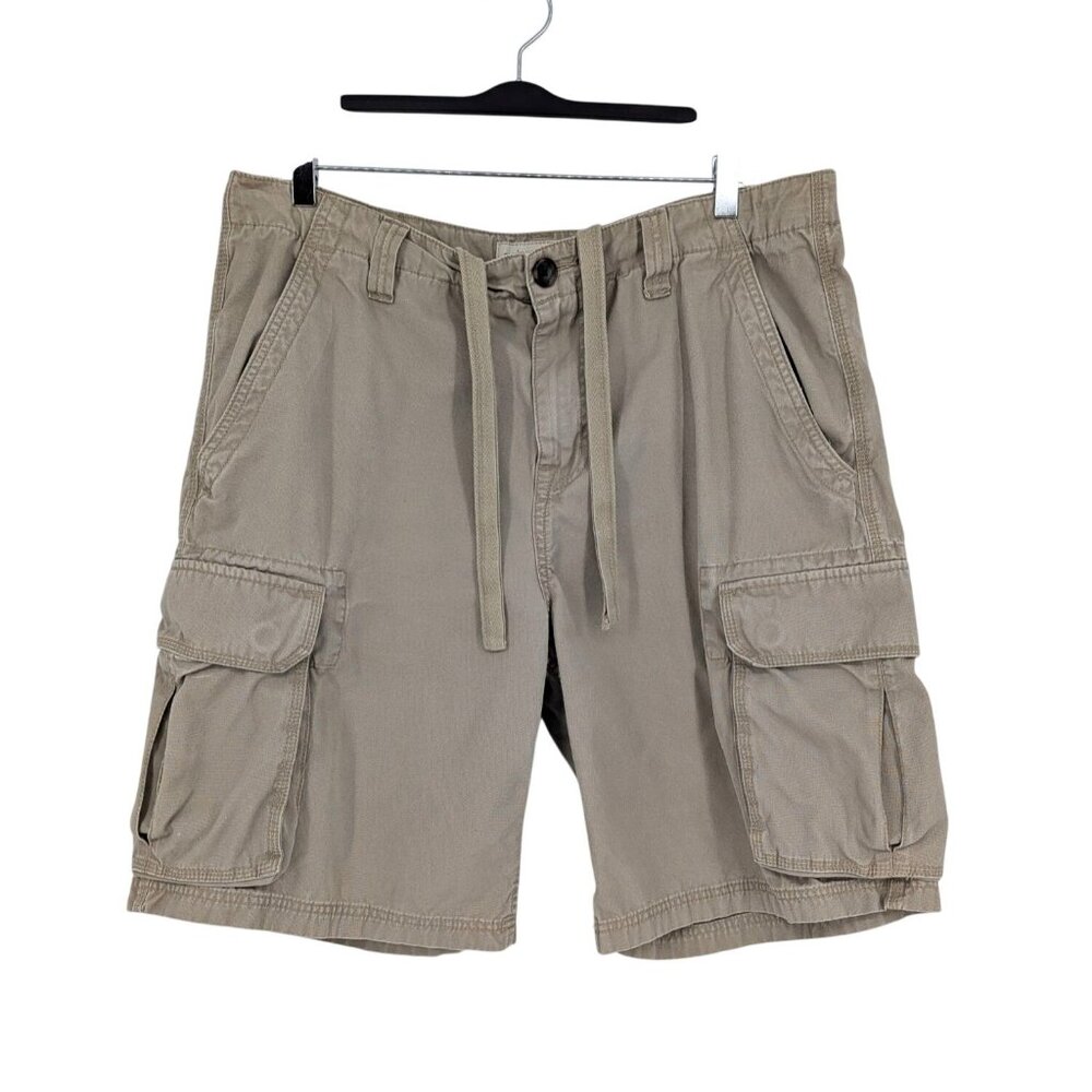 Vtg Anchor Blue Y2K Khaki Cargo Shorts Skate Utility Baggy Work Gorpcore Size 36